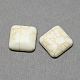 Cabochon posteriori in pietra sintetica turchese con gemme sintetiche TURQ-S263-8x8mm-02-1