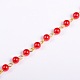 Handmade Round Glass Pearl Beads Chains for Necklaces Bracelets Making AJEW-JB00036-05-1