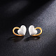 SHEGRACE Adorable 925 Sterling Silver Heart Ear Studs JE381A-2