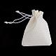 ポリエステル模造黄麻布包装袋巾着袋  クリスマスのために  結婚式のパーティーとdiyクラフトパッキング  乳白色  18x13cm ABAG-R005-18x13-21-2