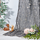 花柄刺繡ポリエステルトリミング  DIYドレス用  コスチューム  テーブルクロス  クラフトカーテン  ホームヴィンテージの装飾  ブラック  136cm DIY-WH0308-147A-4
