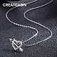 Creatcabin 925 ожерелье с подвеской из стерлингового серебра SJEW-CN0001-05-6