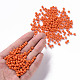 焼付塗装ガラスシードビーズ  レッドオレンジ  8/0  3mm  穴：1mm  約10000個/袋 SEED-S002-K4-4
