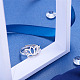 Shegrace anelli regolabili in argento sterling placcato rodio JR755A-3