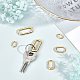 SUNNYCLUE 1 Box 6Pcs 3 Sizes Brass Oval Key Rings Spring Gate Ring 18k Gold Keychain Carabiner Lock Clasps Connector Fastener for Jewellery Making Keychains Bag Purse Handbag Strap Crafting Supplies DIY-SC0019-62-4