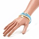 3 braccialetti elastici da surfista in argilla polimerica fatti a mano con perle di vetro BJEW-JB08072-02-3