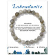 Bracelets extensibles en perles de labradorite synthétique&nbsp;PW-WG7FE75-09-1-1