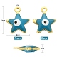 50 pièces pendentifs en laiton émaillé ENAM-CJ0003-90-2