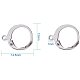 PandaHall Elite 50 pcs 304 Stainless Steel Lever Back Hoop Earring for DIY Jewelry Making STAS-PH0018-33P-2