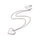 Сублимация пустой алюминиевый кулон ожерелье X-NJEW-E020-02P-03-3