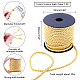 Pandahall 5 mm cordón trenzado 40 yardas hilo decorativo gris dorado para diy OCOR-PH0003-73-2