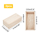 Unfinished Natural Candlenut Card Keeper Box CON-WH0074-91A-2