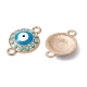 Alloy Connector Charms with Enamel and Synthetic Turquoise FIND-YW0003-53-4