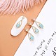 Chinese lute Shape Brass Micro Pave Clear Cubic Zirconia Nail Gems Set MRMJ-T015-41-M-3