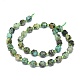 Brins de perles turquoises africaines naturelles (jaspe) G-O201B-65A-3