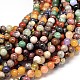 Natural Assorted Stone Round Bead Strands G-P075-31-10mm-1