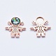 Eco-Friendly Brass Micro Pave Cubic Zirconia Links RB-I078-05-NR-3