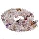Hilos de perlas de cuarzo rutilado púrpura natural G-A097-A09-05-4