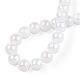 Chapelets de perles en verre opaque électrolytique GLAA-T032-P6mm-AB02-2