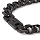 Placcatura ionica (ip) 304 bracciale a catena in acciaio inossidabile per uomo donna BJEW-B063-01B-4