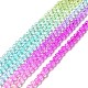 Transparent Gradient Color Glass Beads Strands X-GLAA-H021-01B-16-2