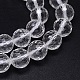 Faceted(128 Facets) Round Grade A+ Natural Quartz Crystal Beads Strands G-H1650-8mm-01N-A+-2
