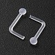 Acrylic L-Shaped Nose Ring AJEW-YW0001-06A-2