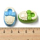 Mini chaussures de dessin animé cabochons en résine opaque RESI-D006-01-3