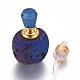 Botella de perfume electrochapada de ágata natural druzy que se puede abrir G-K295-G05-G-2