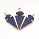 Gros pendentifs en lapis lazuli naturel G-P067-07M-1