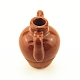 ミニ土製の瓶  ドールハウスアクセサリー用  小道具の装飾のふりをする  チョコレート  28.5x25x22.5mm BOTT-PW0001-221-2