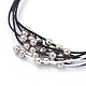 Bracelets de perles tressées en corde de polyester ciré BJEW-JB05065-03-2