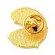 食べ物をテーマにしたエナメルピン  バックパックの服のための黄金の合金のブローチ  モカシン  22x20x1.5mm JEWB-H011-03G-02-2