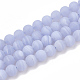 Natürlichen blauen Spitze Achat Perlen Stränge X-G-T106-032-1