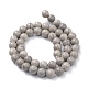 Línea de plata natural hebras de perlas de jaspe G-P451-03A-A-4