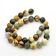 Runde natürliche Jade Perlen Stränge G-M135-01-2
