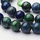 Natural Chrysocolla and Lapis Lazuli Beads Strands G-F262-02-8mm-1