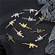 CRASPIRE Gun Nail Charms 40pcs 4 Colors Rifle Nail Charms Antique Silver Golden Alloy Gun Weapon Charm Pendant Connector for DIY Jewelry Making Accessories FIND-CP0001-23-4