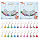 Nbeads 24 pcs marqueurs de point de perles de verre HJEW-PH01773-1