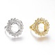 Adjustable Brass Micro Pave Clear Cubic Zirconia Finger Ring Components ZIRC-I049-22-1