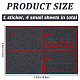 キラキラしたPVC装飾ステッカー  DIYクラフト用のスパークルカードデカール  ブラック  186x122x0.5mm  4pcs /シート STIC-WH0004-27A-2