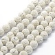 Brins de perles rondes en pierre de lave naturelle G-E508-04-6mm-1