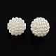 Perles d'imitation perles en plastique ABS X-MACR-R553-12mm-04-1