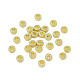 ラックメッキ合金スペーサービーズ  扁平な丸いタイヤ  ライトゴールド  4.5x2mm  穴：1.5mm PALLOY-I216-44LG-3