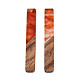 Grandes colgantes de resina opaca y madera de nogal RESI-TAC0017-04A-1