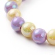 Bracelet extensible en perles acryliques opaques pour enfants BJEW-JB06498-6