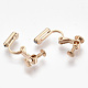 Brass Screw Clip-on Earring Converters Findings KK-N229-01B-6