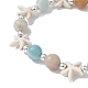 Natural & Synthetic Mixed Gemstone Beaded Stretch Bracelet BJEW-JB09516-02-2