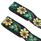Ethnic Style Flower Pattern Polyester Ribbon OCOR-WH0047-47-2