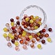 Perles de verre craquelé peintes au four et peintes au four CCG-X0010-12-8mm-1